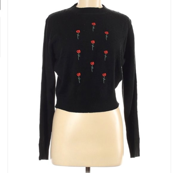 Daisy Street Black Embroidered Vintage Pullover - Picture 2 of 12